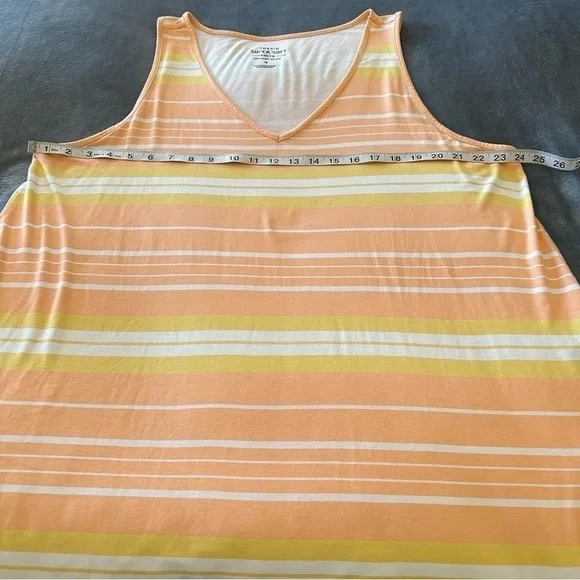 Torrid Super Soft Striped Orange Sleeveless Tank Top Size 4X - Picture 7 of 12